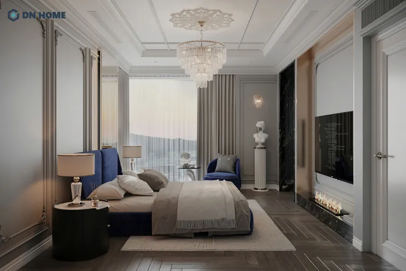 Diện tích 90m2 cho phép bố trí không gian phòng ngủ master rộng rãi, thoải mái