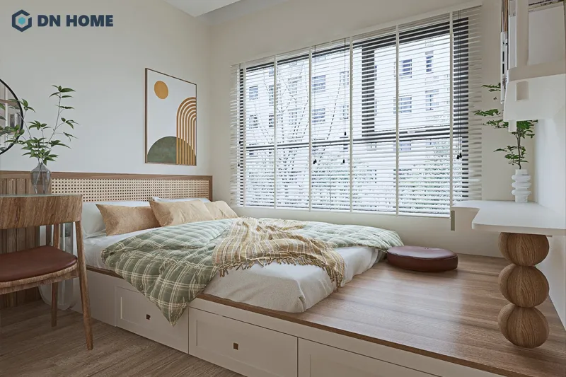 Chất liệu gỗ cực kỳ phù hợp sử dụng trong không gian nội thất chung cư người mệnh Thổ