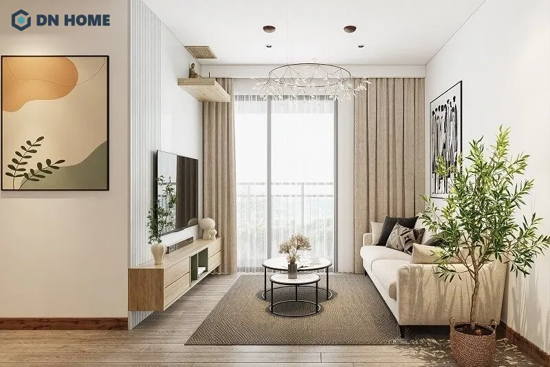 Nên sử dụng nội thất có kích thước phù hợp với diện tích phòng khách để tránh gây cảm giác tù túng