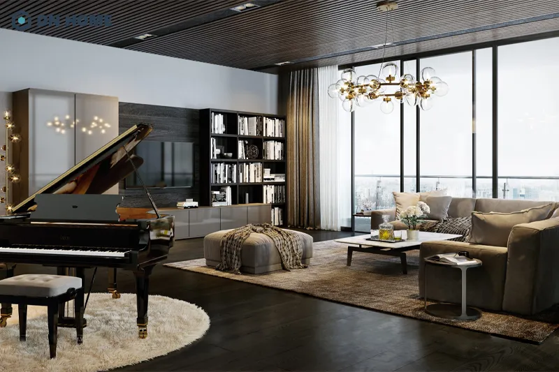 Người mệnh Kim nên sử dụng nhiều chất liệu kính và kim loại khi thiết kế nội thất chung cư