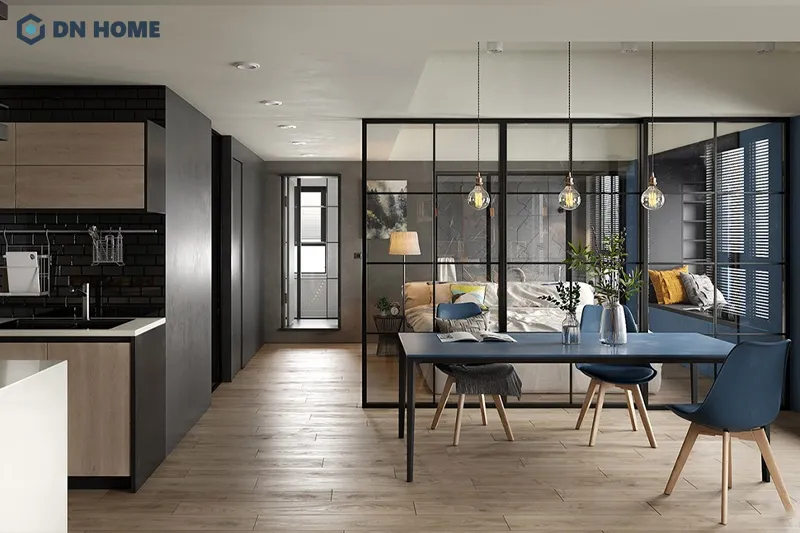 Ánh sáng tự nhiên dịu nhẹ giúp tăng thêm sinh khí cho không gian căn hộ chung cư mệnh Thủy