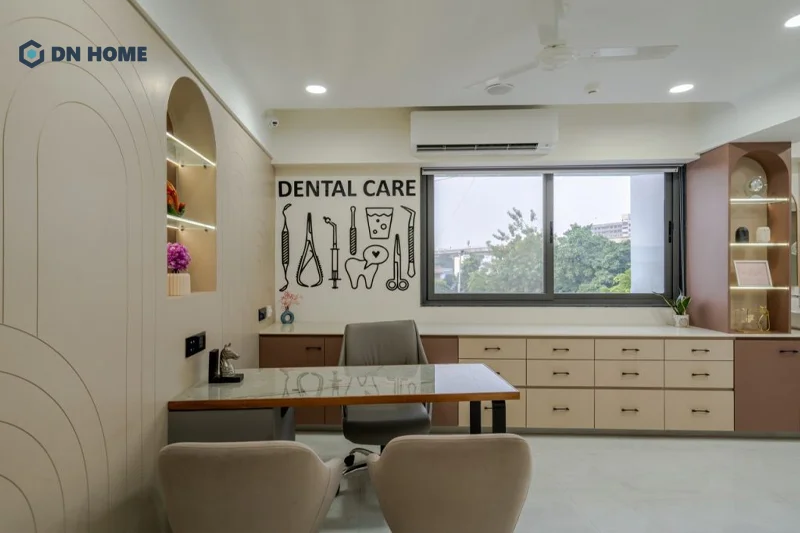 Trang trí các chi tiết liên quan đến nha khoa vừa tăng tính thẩm mỹ vừa tạo cảm giác gần gũi