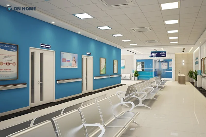 Hệ thống chiếu sáng trong phòng mạch tư tạo cảm giác chuyên nghiệp, sạch sẽ