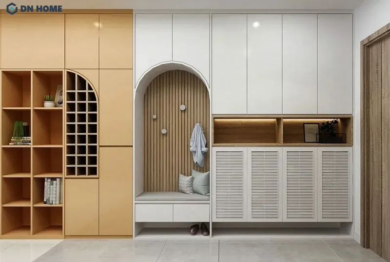 Kết hợp giữa công năng và thẩm mỹ, tủ giày âm tường là lựa chọn lý tưởng cho lối sống hiện đại