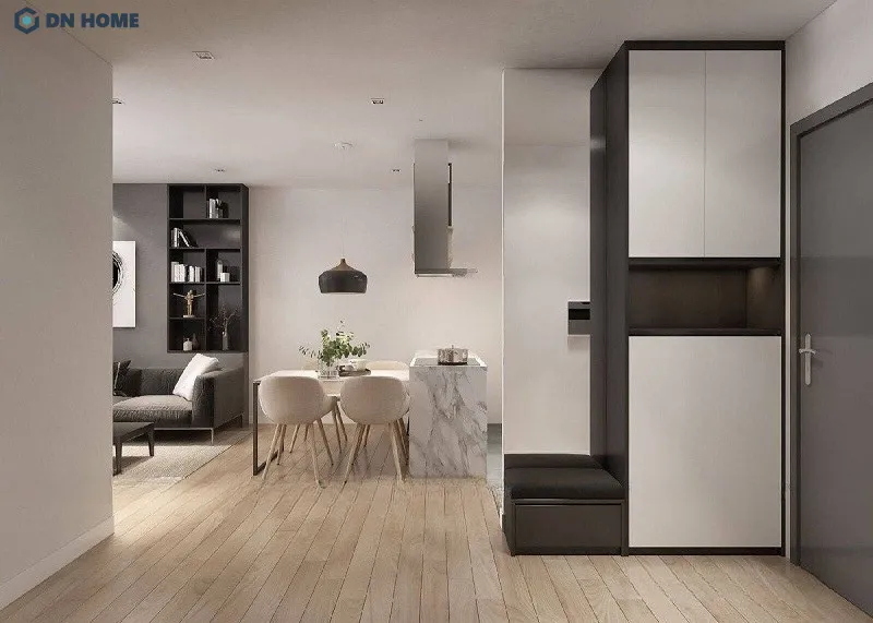 Khi thiết kế tủ giày nhà chung cư, cũng cần đặt biệt lưu ý đến nơi bố trí trong không gian căn hộ