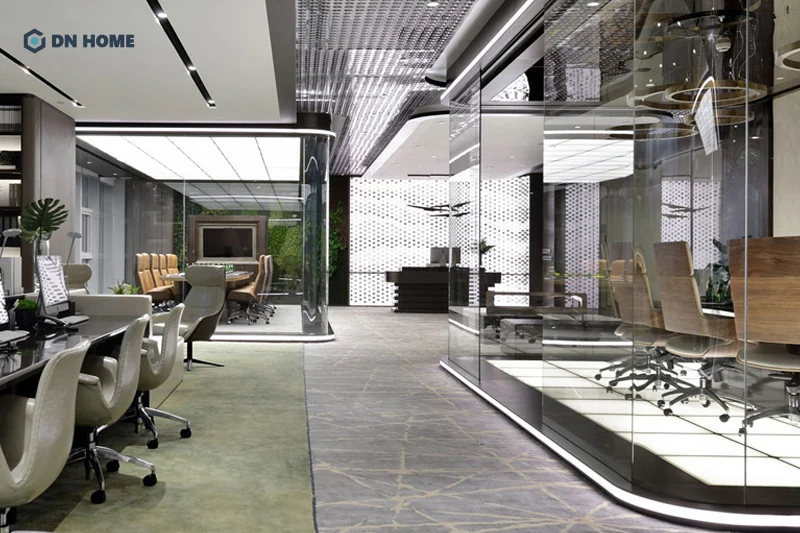 Nên lựa chọn nội thất tiện nghi và phù hợp với phong cách thiết kế tổng của văn phòng tài chính