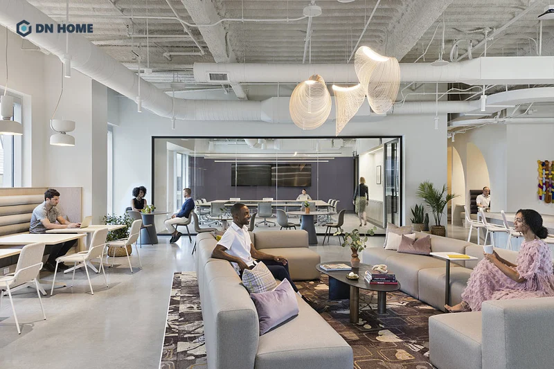 Ánh sáng tự nhiên và không gian mở tạo cảm giác thoải mái, thoáng đãng cho văn phòng tài chính Allspring Global Investments