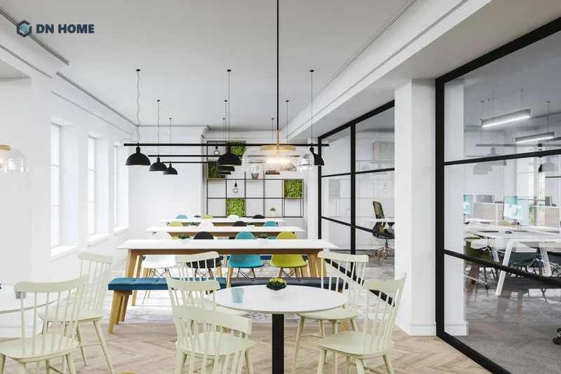 Không gian nội thất bên trong văn phòng tài chính Oxford hướng đến sự năng động, trẻ trung và tiện nghi