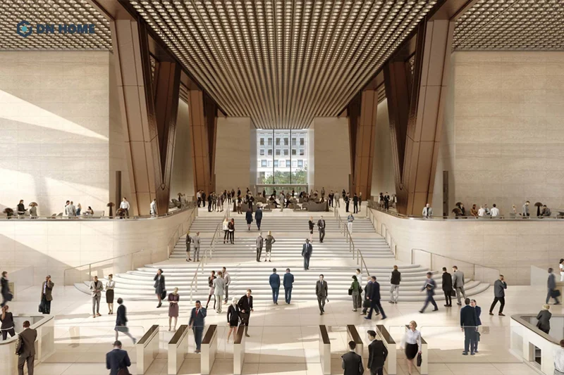 Văn phòng tài chính JPMorgan Chase được thiết kế theo phong cách hiện đại, sang trọng và cao cấp