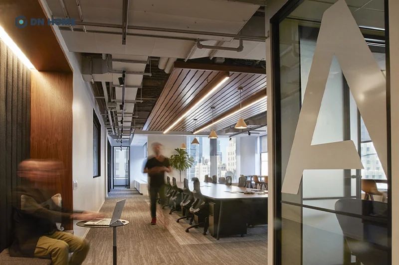 Không gian làm việc đóng và mở được thiết kế khoa học, nâng cao trải nghiệm của nhân viên