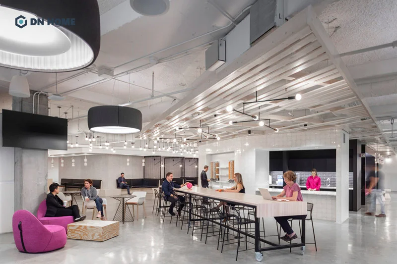 Thiết kế văn phòng viễn thông hợp lý, khoa học giúp thúc đẩy sự tương tác, kết nối giữa nhân sự