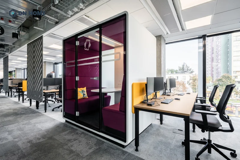 Không gian làm việc được thiết kế tiện nghi, thúc đẩy năng cao tinh thần làm việc của nhân viên