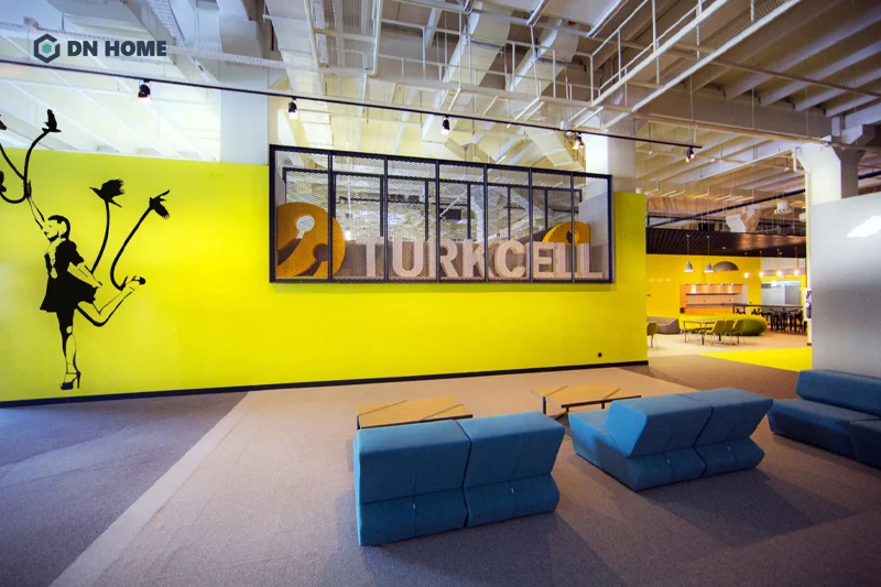 Ánh sáng và màu sắc trong văn phòng viễn thông cần có sự hài hòa và thể hiện được bản sắc doanh nghiệp