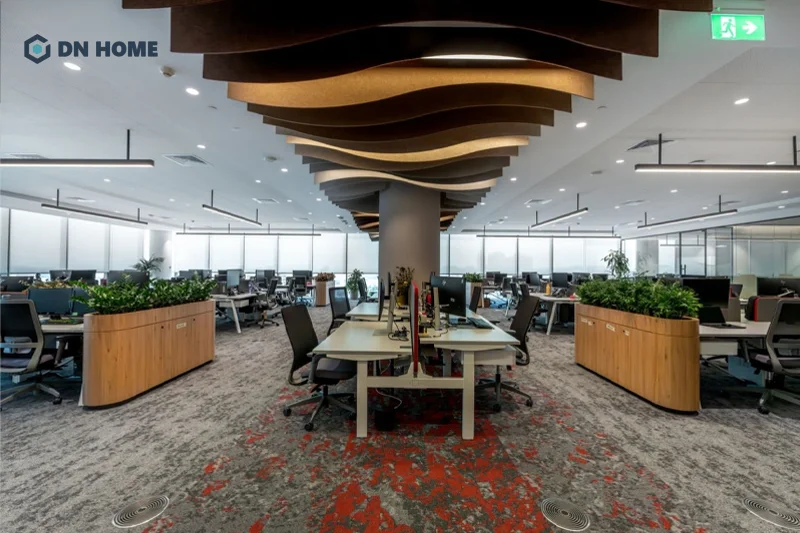 Các chi tiết bên trong văn phòng telesale phá cách đều được chăm chút thiết kế tỉ mỉ