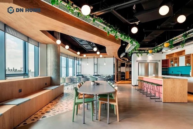 Bố trí nội thất gọn gàng, khoa học là đặc trưng trong thiết kế văn phòng phong cách Hàn Quốc