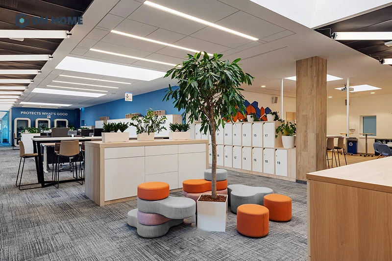 Nội thất tinh gọn với đường nét đơn giản, đa năng được sử dụng phổ biến trong thiết kế văn phòng Hàn Quốc