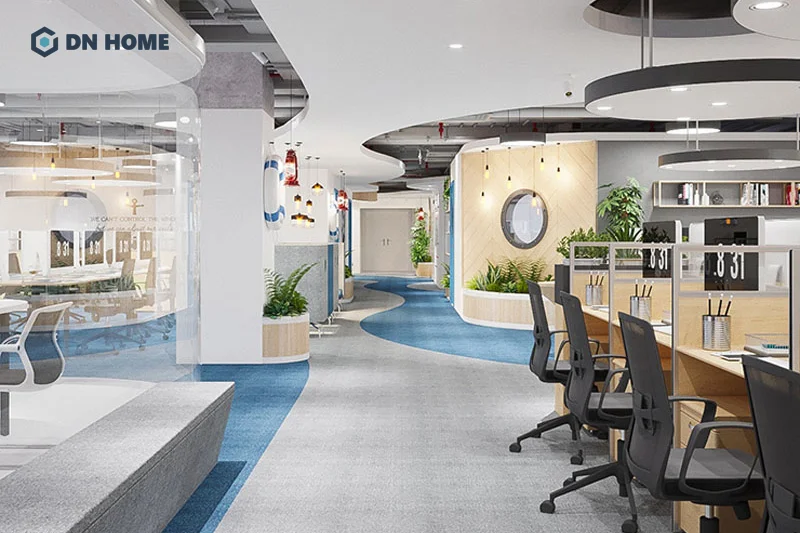 Đặc trưng nổi bật nhất của văn phòng thiết kế theo phong cách Hàn Quốc là tone màu pastel làm chủ đạo