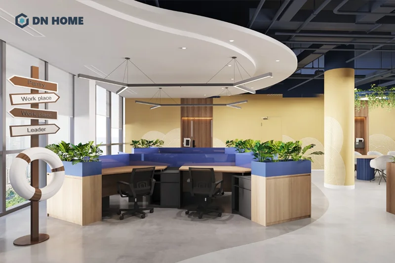 Nội thất trong văn phòng Hàn Quốc hướng đến sự tinh gọn, đơn giản nhưng phải đa năng, tiện nghi