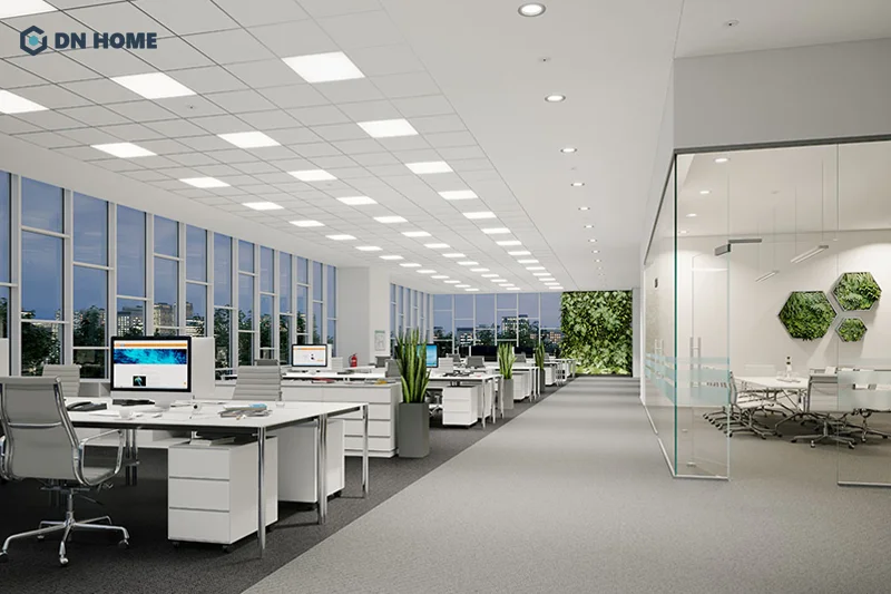 Sử dụng đèn panel chiếu sáng văn phòng là lựa chọn phổ biến được các chủ doanh nghiệp yêu thích