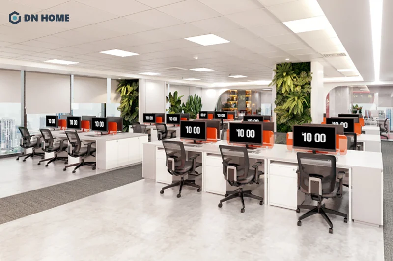 Chỉ số hoàn màu của đèn trong văn phòng cần lớn hơn 90 Ra để đảm bảo nhân viên cảm thấy dễ chịu