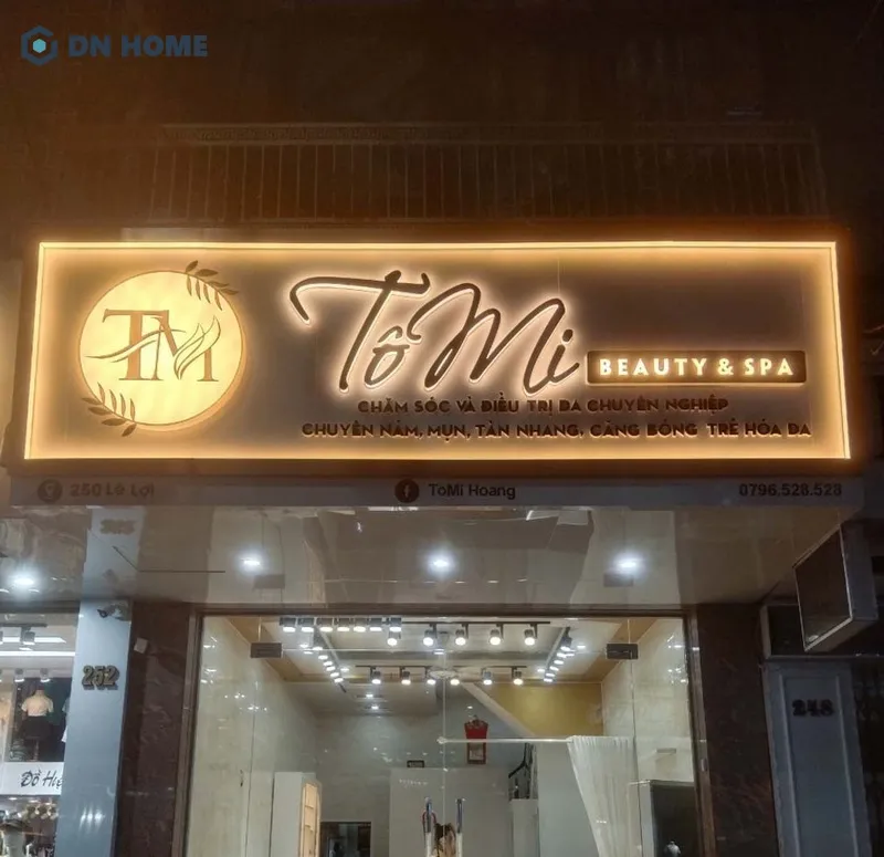 Mẫu biển hiệu spa sang chữ nổi đẹp, ấn tượng