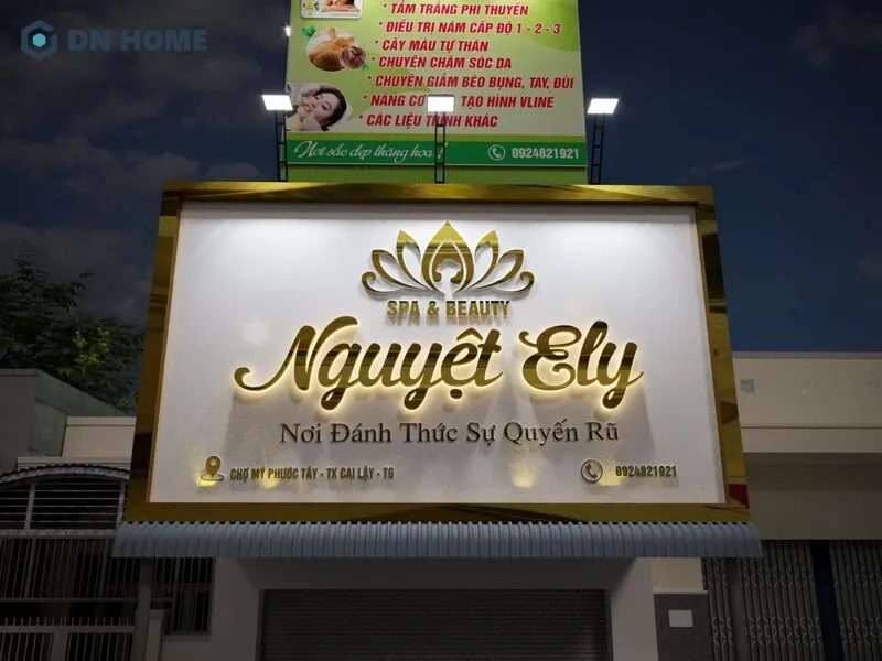 Bảng hiệu tiệm spa sang trọng