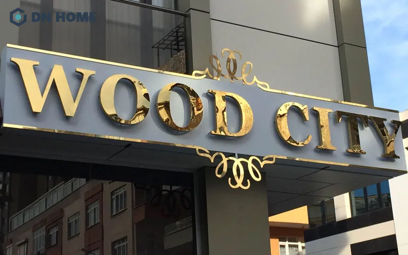 Thiết kế biển hiệu inox hiện đại, sang trọng