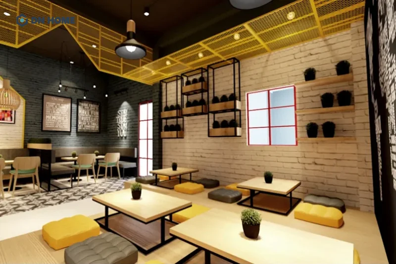 Để lựa chọn bàn ngồi bệt phù hợp cho quán trà sữa cần dựa vào phong cách thiết kế tổng thể