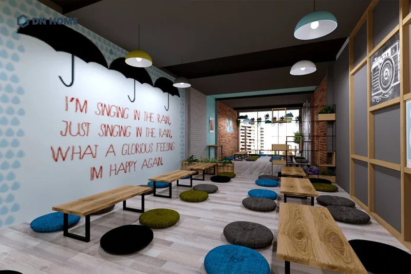 Bàn trà sữa bệt được làm từ gỗ ép có ưu điểm đảm bảo bộ bền đẹp và tiết kiệm chi phí