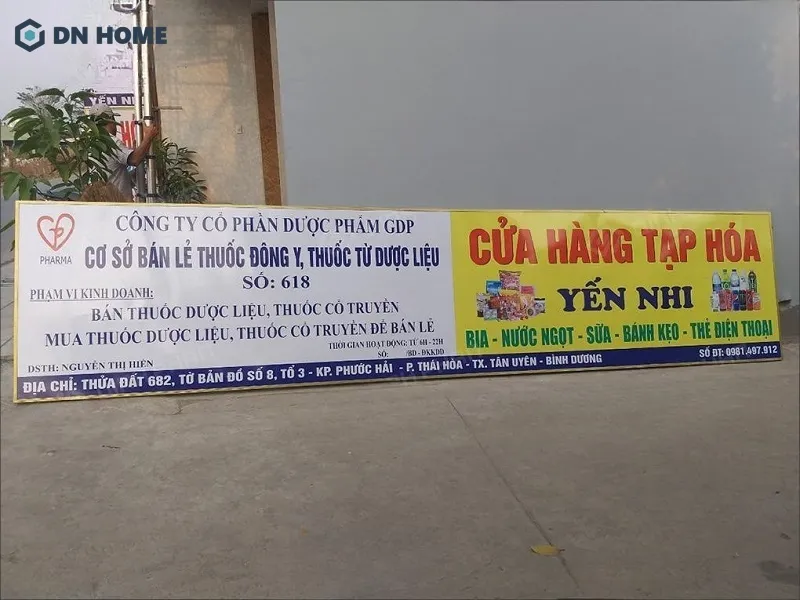 Bảng hiệu bạt hiflex có lót tôn