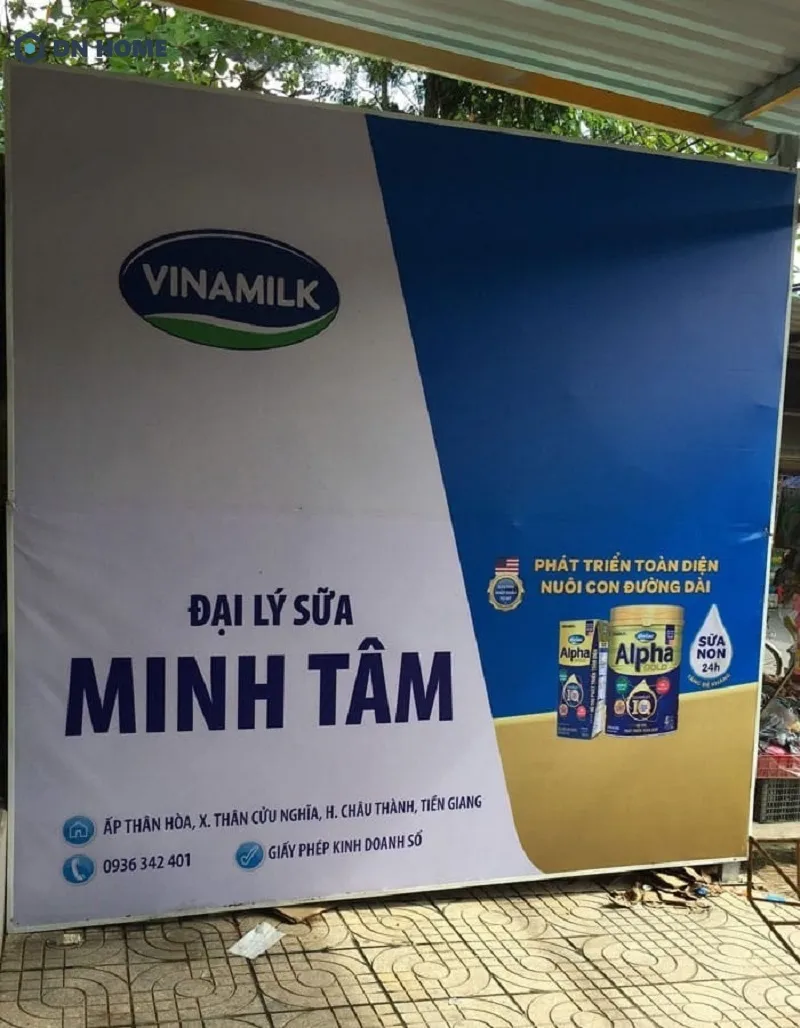 Biển hiệu bạt hiflex cho đại lý sữa