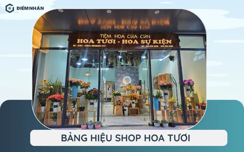bảng hiệu shop hoa tươi