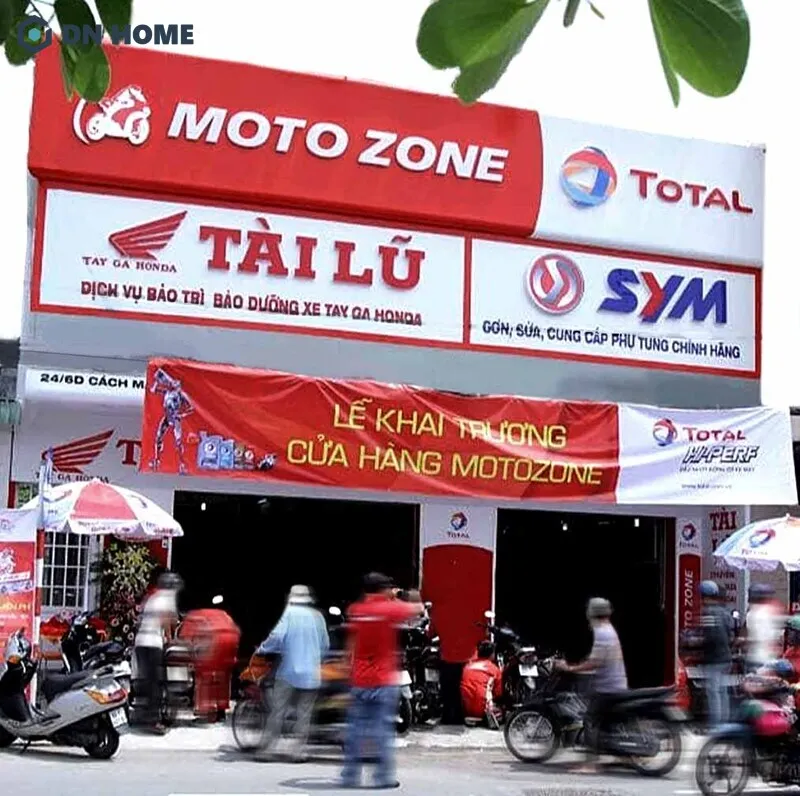 Bảng hiệu tiệm sửa xe máy thu hút khách hàng tiềm năng