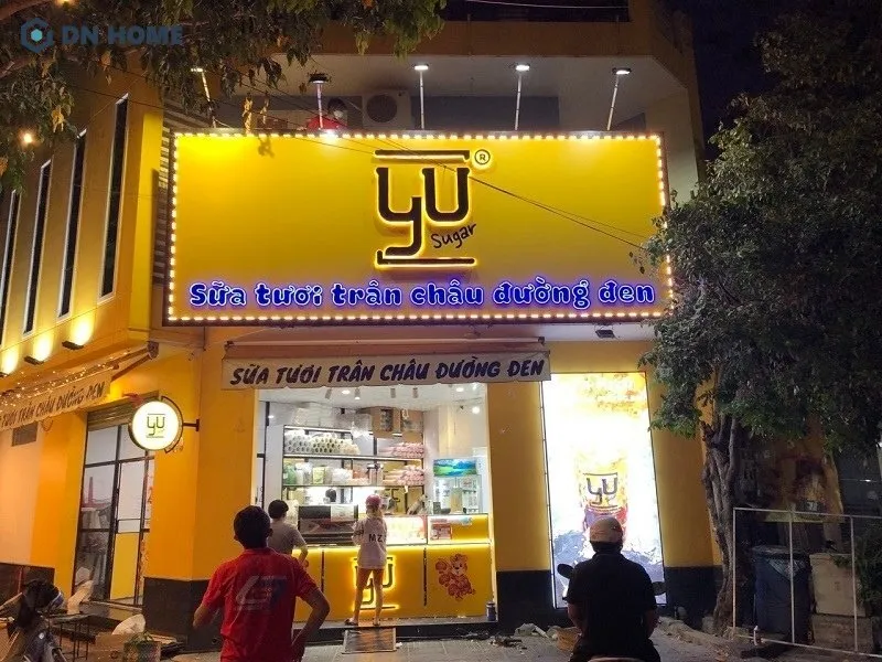 Biển hiệu trà sữa sử dụng đèn neon độc đáo
