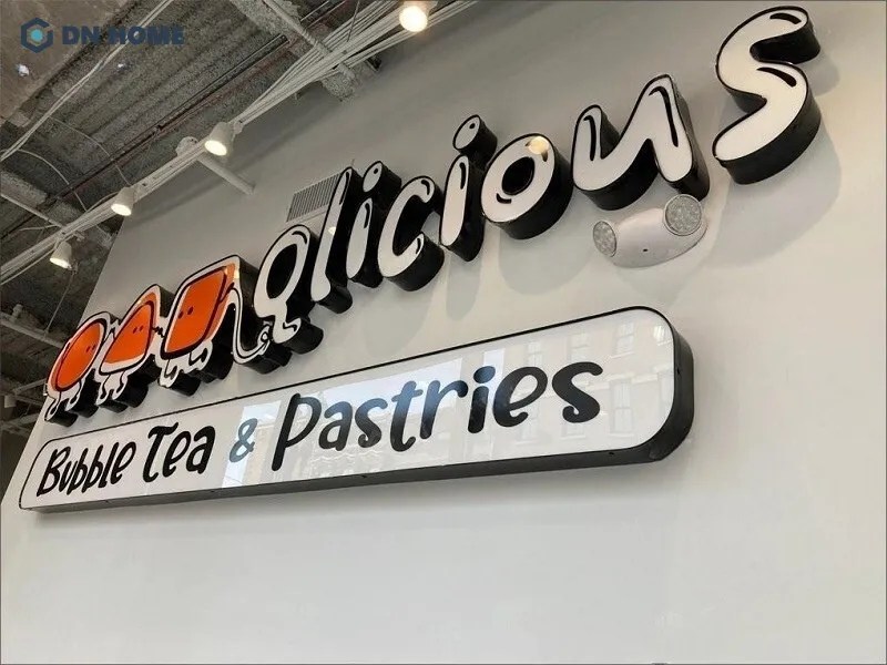 Bảng hiệu trà sữa làm từ chất liệu Alu sở hữu nhiều ưu điểm nổi bật