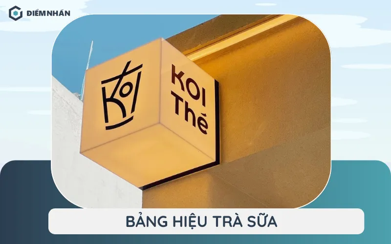 bảng hiệu trà sữa