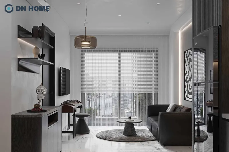 Chung cư 80m2 thiết kế theo phong cách hiện đại sử dụng gam màu trung tính làm chủ đạo