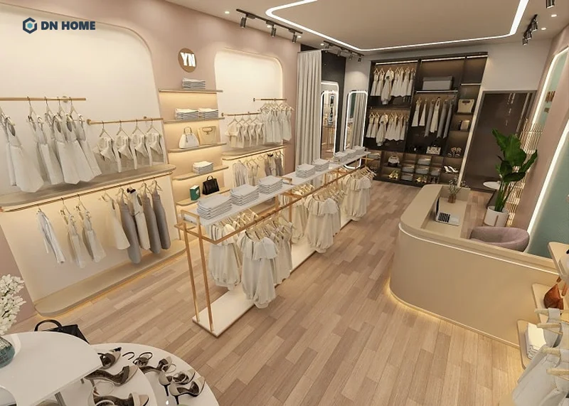 Cần lựa chọn phong cách thiết kế shop thời trang phù hợp với thương hiệu, đối tượng khách hàng mục tiêu