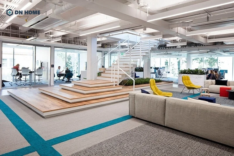 Thiết kế không gian văn phòng mở mang lại cảm giác làm việc thoải mái cho nhân viên