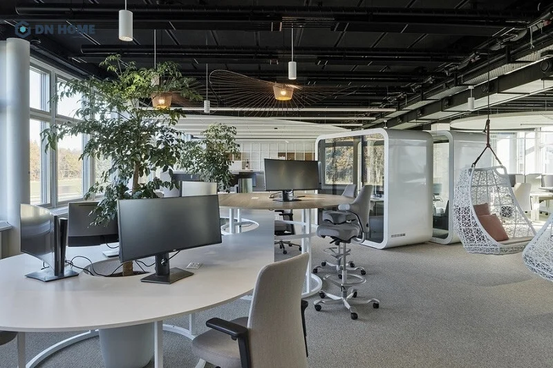 Thiết kế văn phòng sáng tạo theo phong cách hiện đại thời thượng