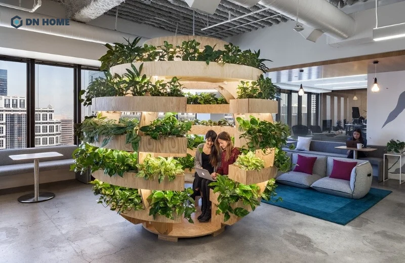 Thiết kế không gian công sở xanh là một trong những xu hướng đang được nhiều doanh nghiệp áp dụng