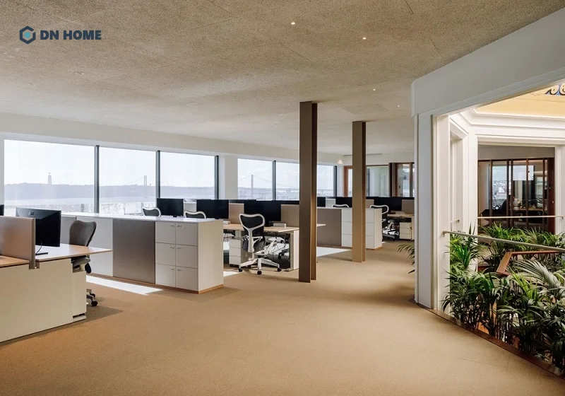 Phong cách thiết kế văn phòng tối giản tạo cảm giác gọn gàng và chuyên nghiệp