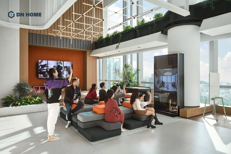 Không gian văn phòng thông minh với thiết bị công nghệ cao