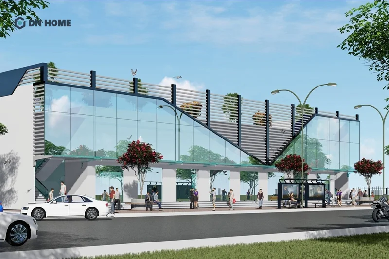 Văn phòng 3 tầng thiết kế theo phong cách hiện đại sử dụng chất liệu kính và kim loại làm chủ đạo