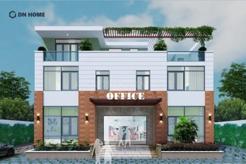 Văn phòng 3 tầng được thiết kế theo phong cách tối giản phù hợp với những doanh nghiệp nhỏ