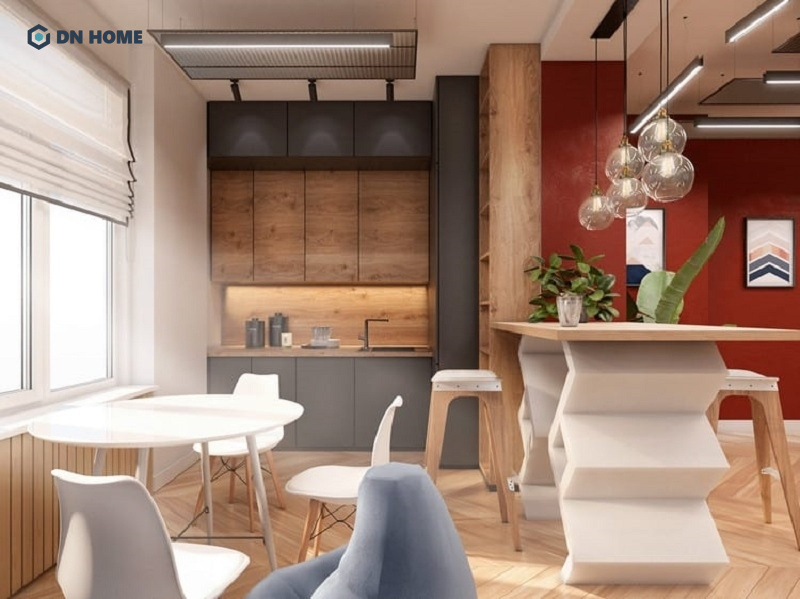 Tận dụng những góc trống để làm khu vực pantry giúp tối ưu hoá không gian