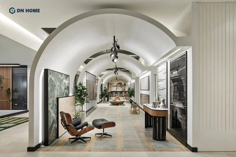 Các chất liệu cao cấp được sử dụng chủ đạo trong không gian văn phòng phong cách Art Deco