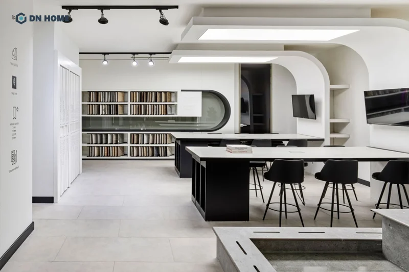 Sự tự do trong phối hợp đường nét tạo nên không gian văn phòng Art Deco độc đáo, ấn tượng