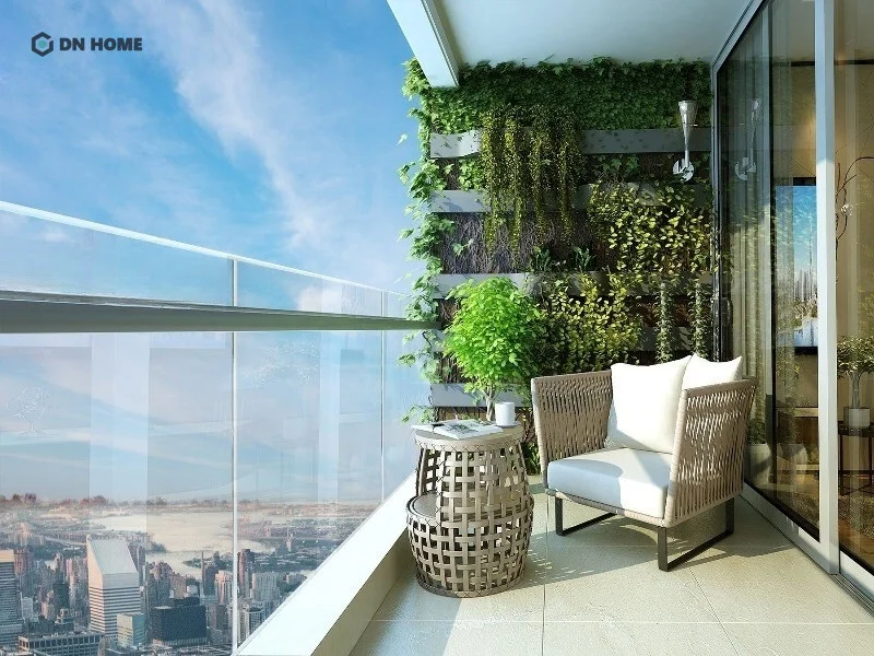 Sử dụng các đồ vật trang trí nhỏ gọn, dàn dây leo trên tường nhằm tận dụng tối đa phần diện tích khiêm tốn