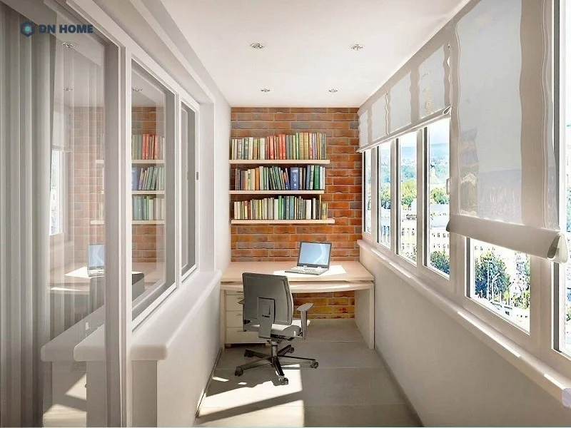 Thiết kế ban công chung cư thành góc làm việc cực chill